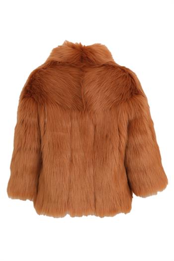 MILAN Suni Kürk Ceket - Tarçın