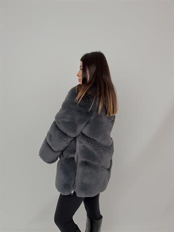 NOVUS Suni Kürk Ceket - Antrasit