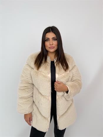 NOVUS Suni Kürk Ceket - Bej