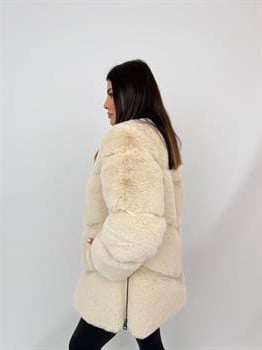 NOVUS Suni Kürk Ceket - Bej