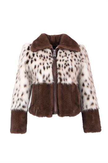 NOXXA Suni Kürk Ceket - Kahverengi
