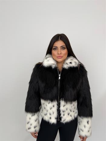 NOXXA Suni Kürk Ceket - Leopar