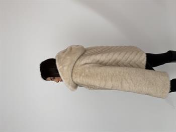 OLESYA Suni Kürk Ceket - Bej