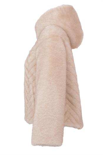 OLESYA Suni Kürk Ceket - Bej