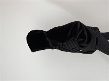 OLESYA Suni Kürk Ceket - Siyah