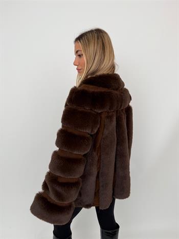 PUNTO Suni Kürk Ceket - Acı Kahve