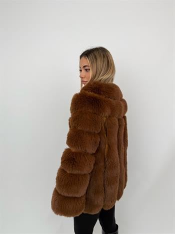 PUNTO Suni Kürk Ceket - Kahverengi