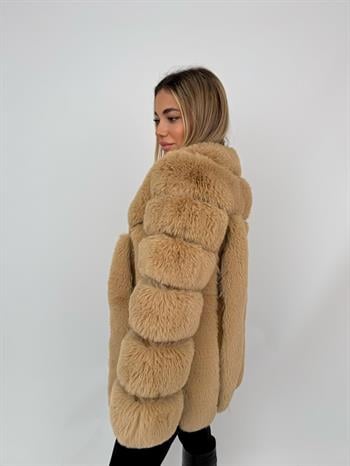 PUNTO Suni Kürk Ceket - Şampanya