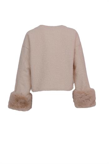 RUBA Kolları Kürklü Ceket - Bej