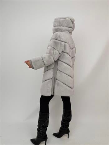 VANG Suni Kürk Ceket - Buz