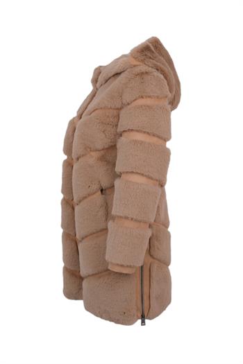 VANG Suni Kürk Ceket - Şampanya