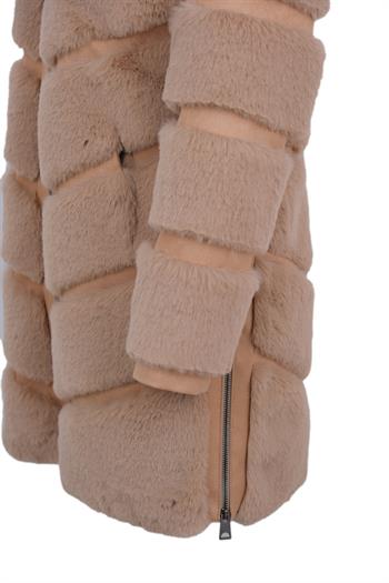 VANG Suni Kürk Ceket - Şampanya