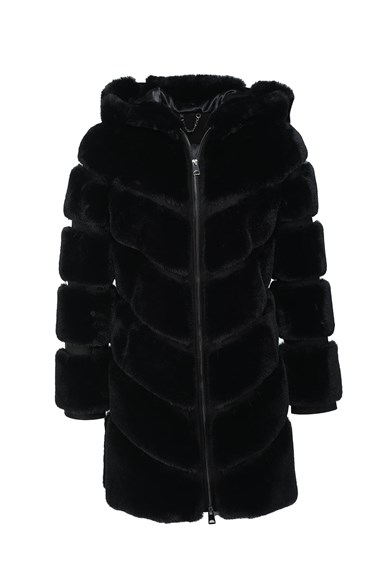 VANG Suni Kürk Ceket - Siyah