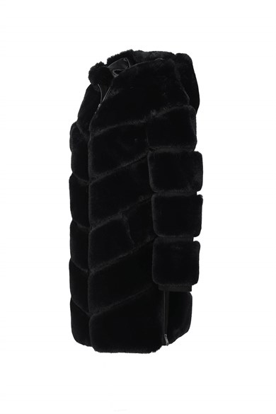 VANG Suni Kürk Ceket - Siyah