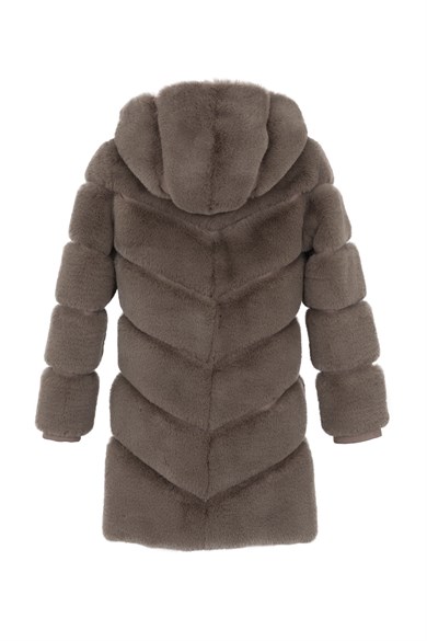 VANG Suni Kürk Ceket - Vizon