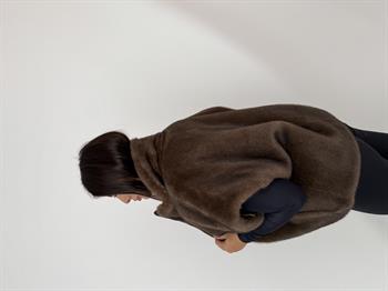 VELORA Suni Kürk Yelek - Kahverengi