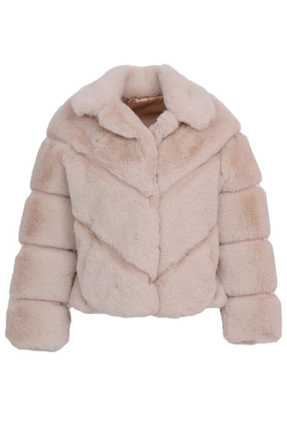 ADORA Suni Kürk Ceket - Bej