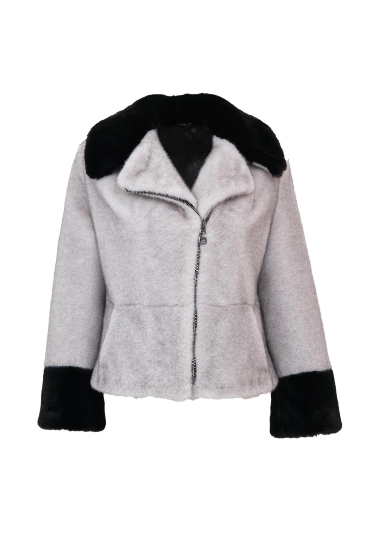 ALIEN Suni Kürk Ceket - Gri