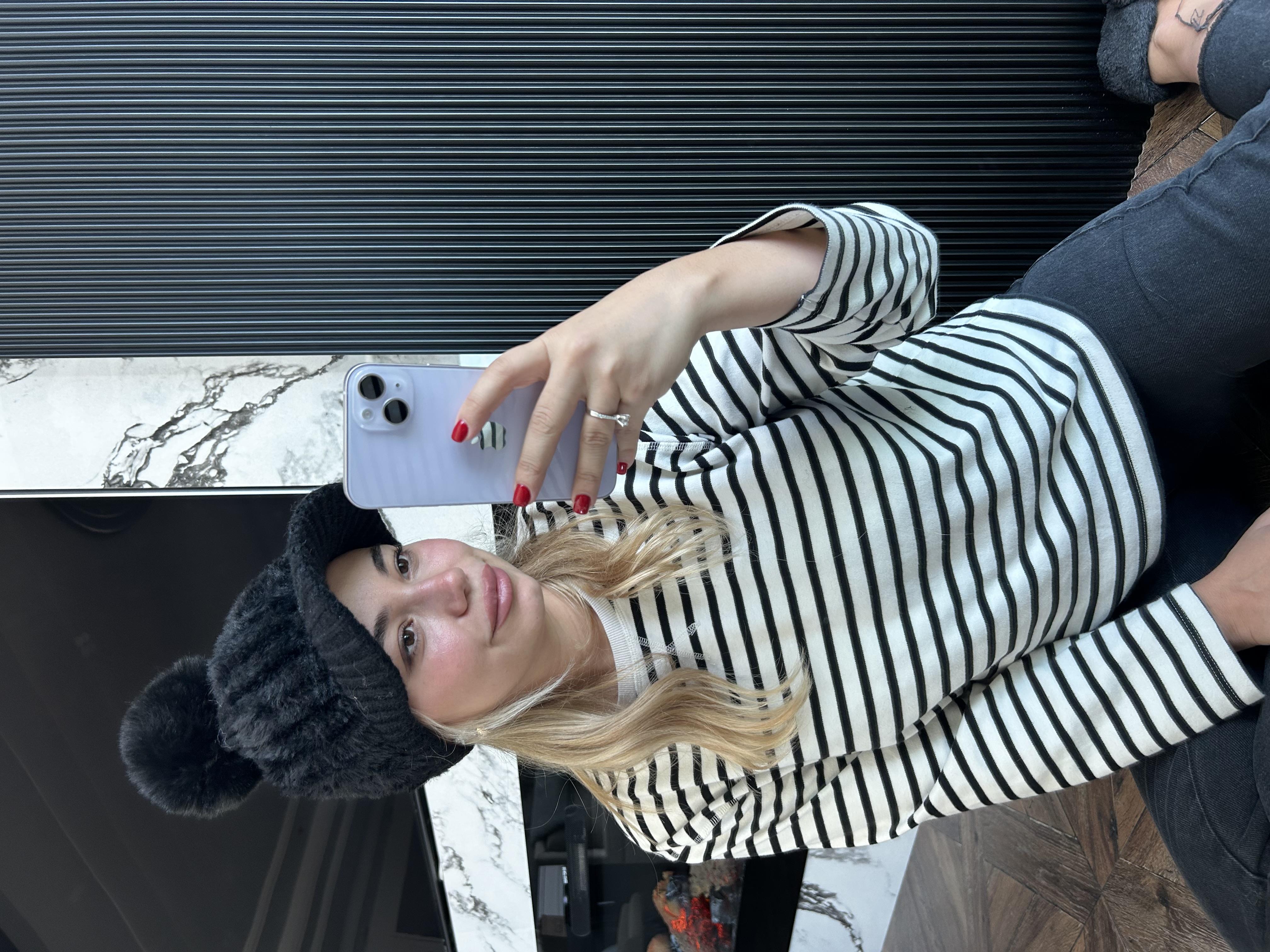 JF Kürk Ponponlu Triko Kasket Şapka - Siyah