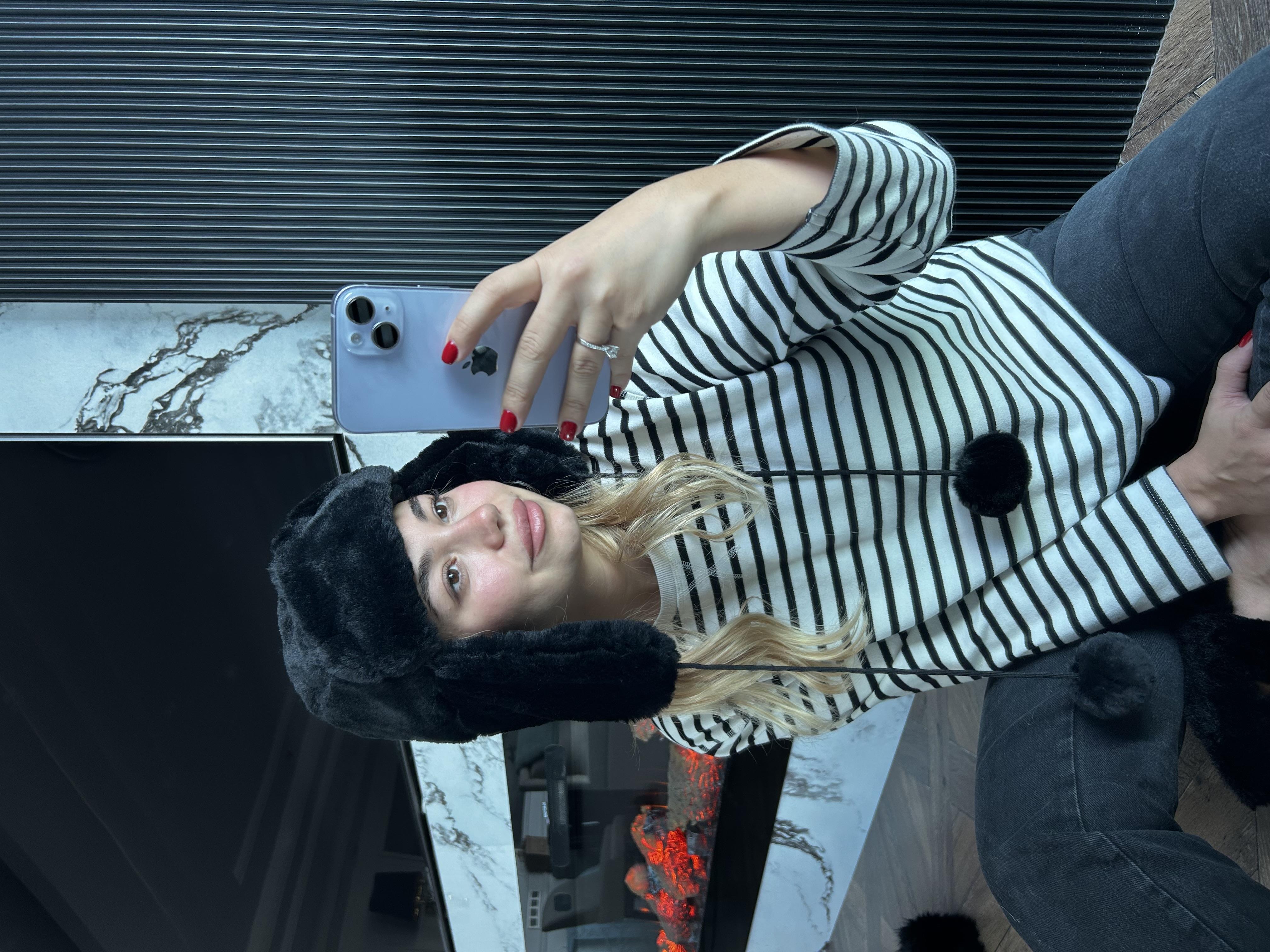 JF Kürklü Kulaklıklı Pilot Şapka - Siyah