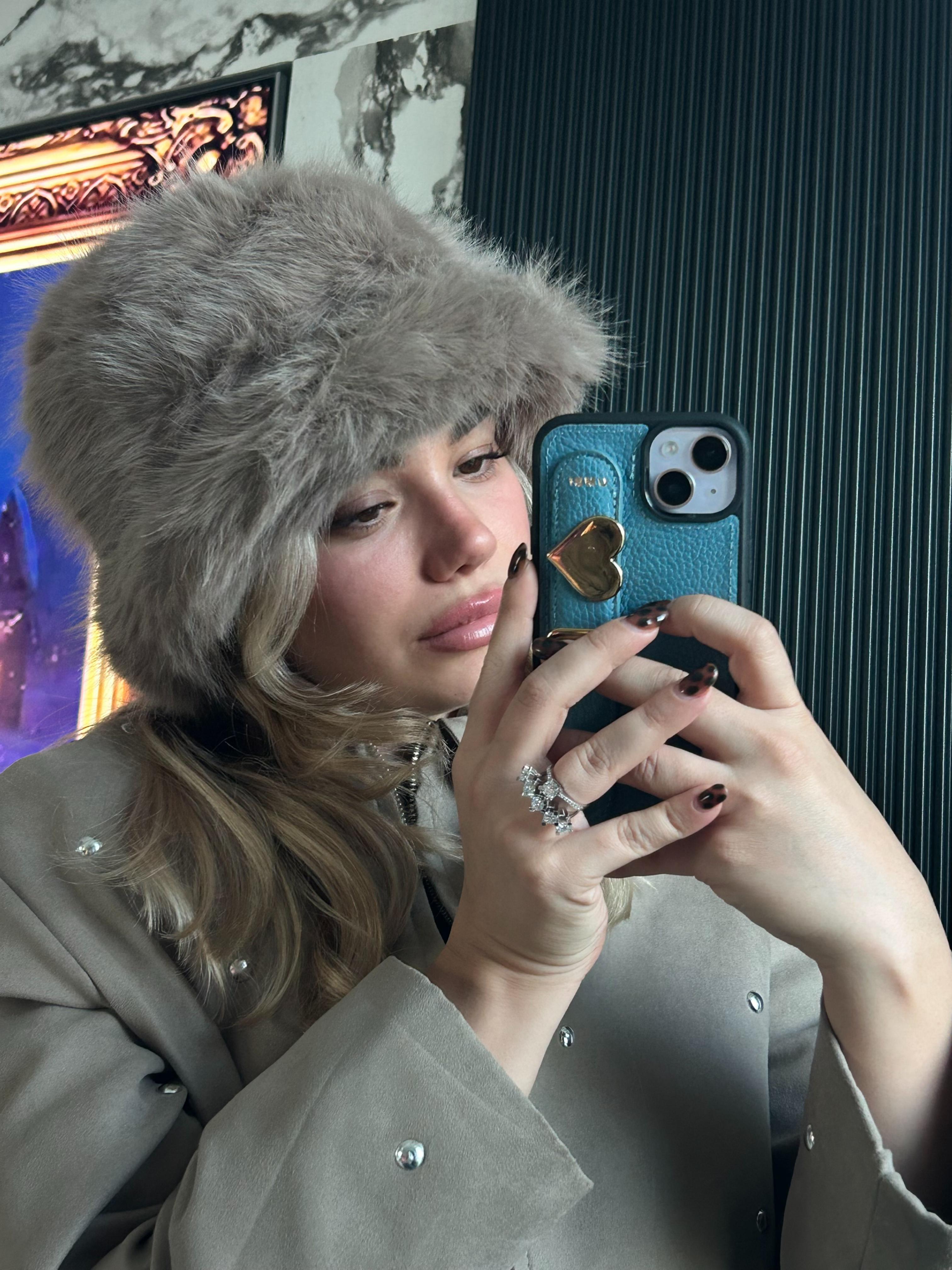 JF Peluş Bucket Şapka - Kahverengi