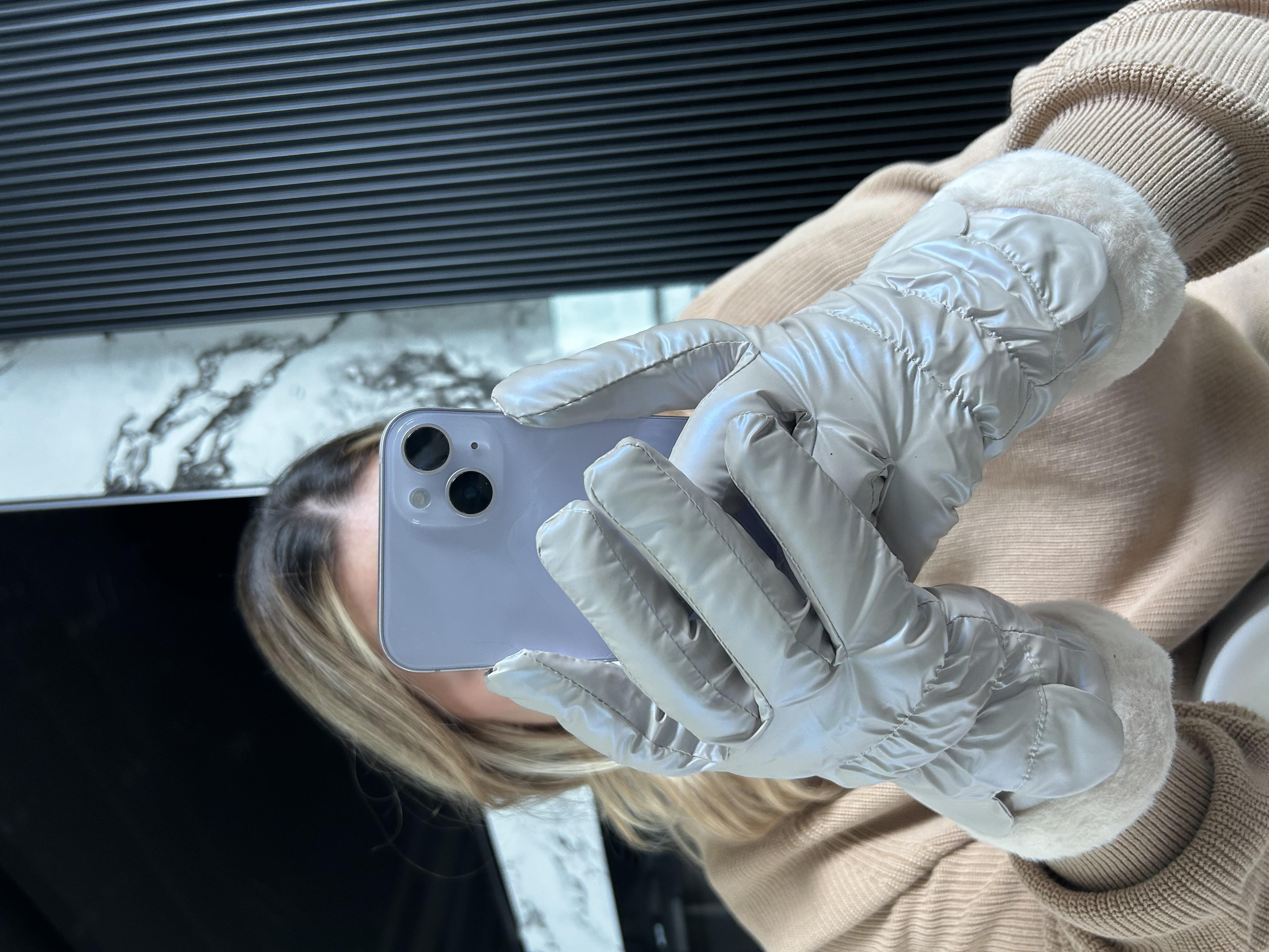 JF Yağmurluk Kumaş Kürklü Eldiven - Bej