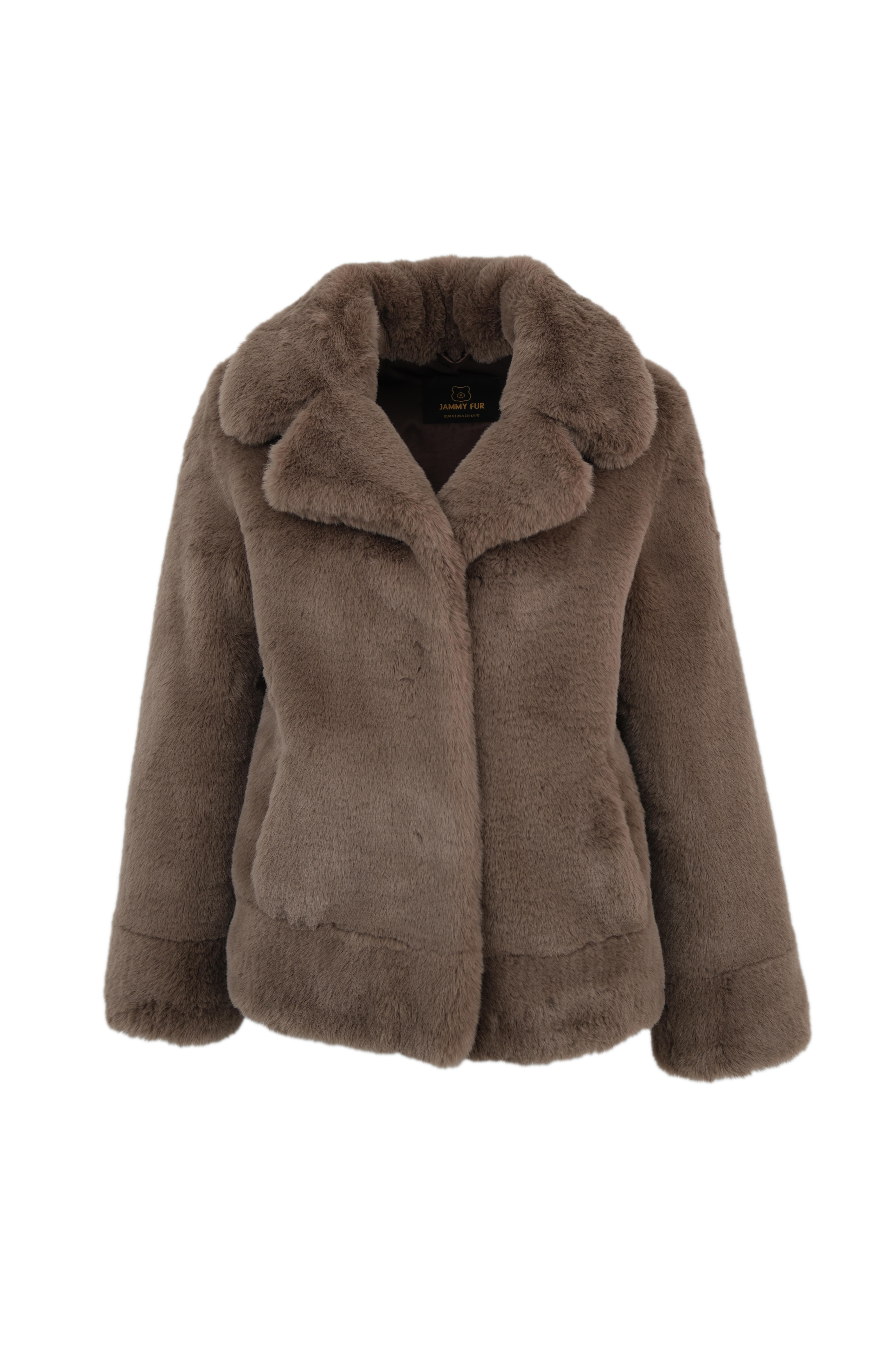 JULES Suni Kürk Ceket - Vizon