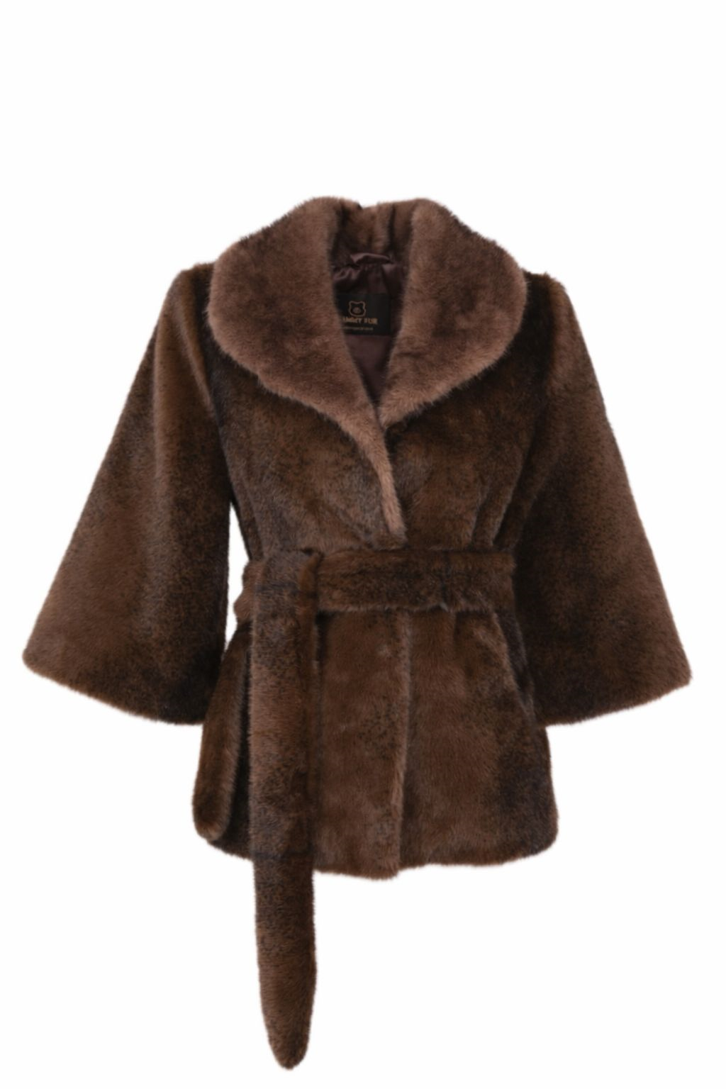MARLY Suni Kürk Ceket - Kahverengi