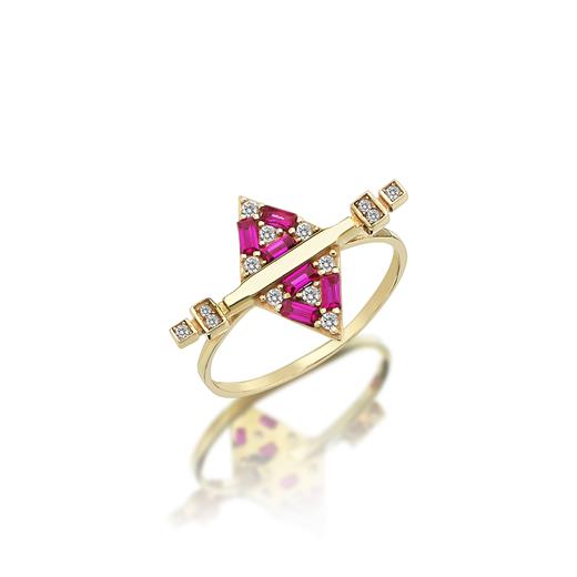 14 Ayar Altın Beatrice Yüzük