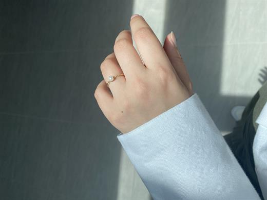 14 Ayar Pearl Yüzük