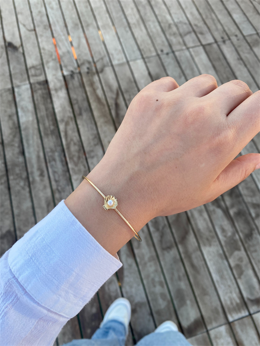 14 Ayar Perle İstiridye Bileklik