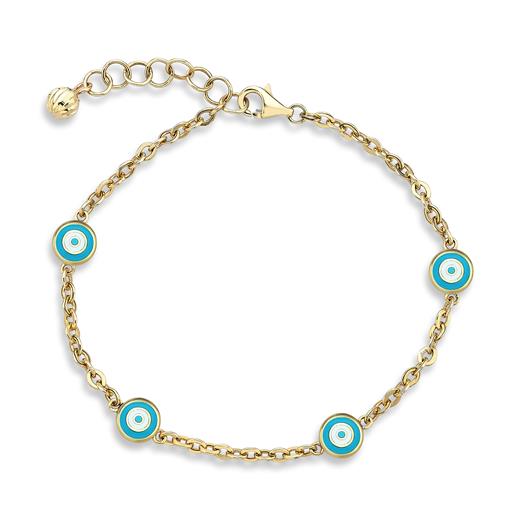 14 Ayar Şans Boncuğu Bileklik