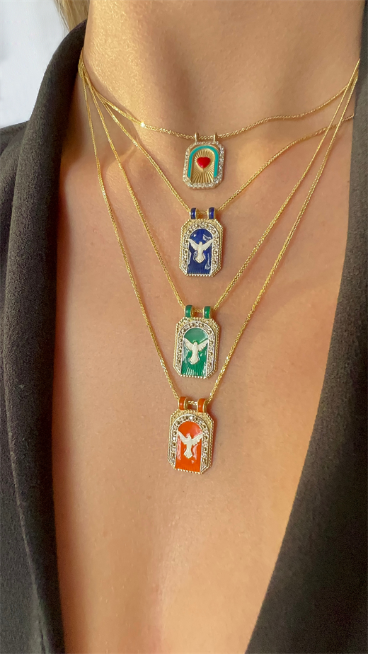 14 Ayar Sema Pırlanta Kolye