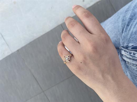 14 Ayar Silvia Yüzük Pembe