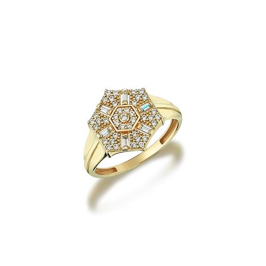 14 Ayar Süreyya Yüzük Beyaz