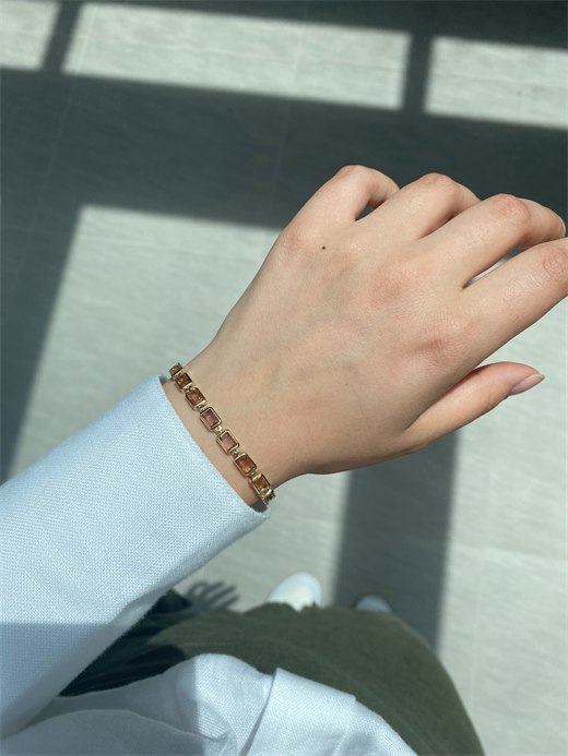 14 Ayar Zultanit Taşlı Ela Bileklik