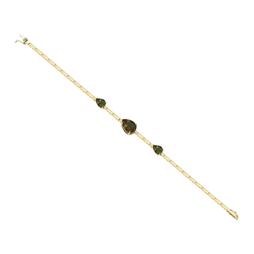 14 Ayar Zultanit Taşlı Victoria Bileklik