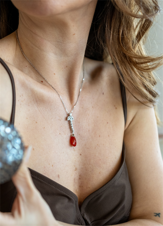 18 Ayar Flora Pırlanta Kolye