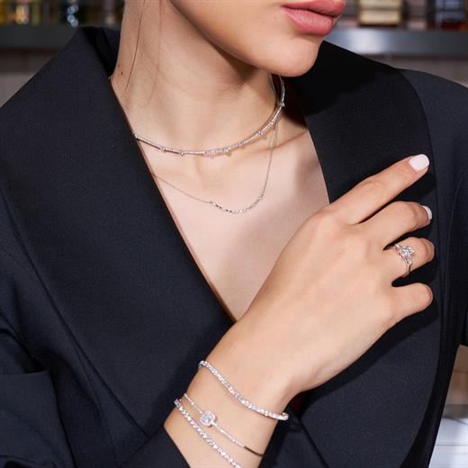 18 Ayar Leya Pırlanta Choker Kolye