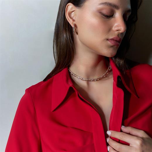 18 Ayar Nina Pırlanta Choker Kolye