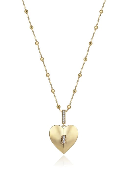 Odda75 Ala Heart Necklace in Sterling Silver with Gold Plated