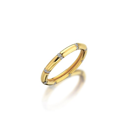 Odda75 Altın Kaplama 925 Ayar Gümüş Farah Yüzük Beyaz