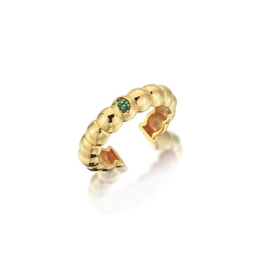 Odda75 Fureya Ring in Sterling Silver with Gold Plated
