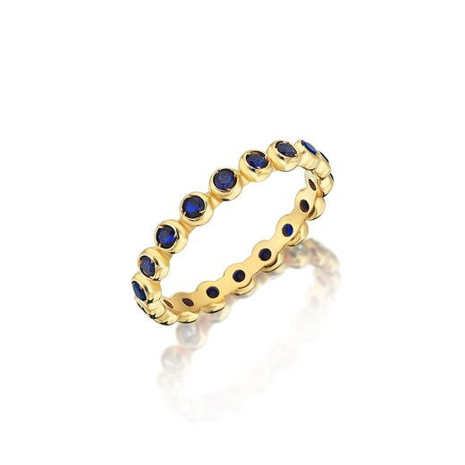 Odda75 Navy Blue Hare Ring in Sterling Silver with Gold Plated