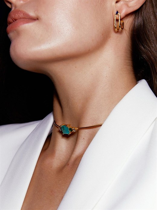 Odda75 Altın Kaplama 925 Ayar Gümüş Has Kolye