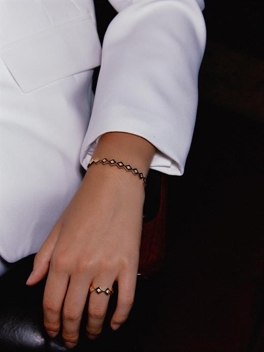 Odda75 Altın Kaplama 925 Ayar Gümüş İrini Yüzük