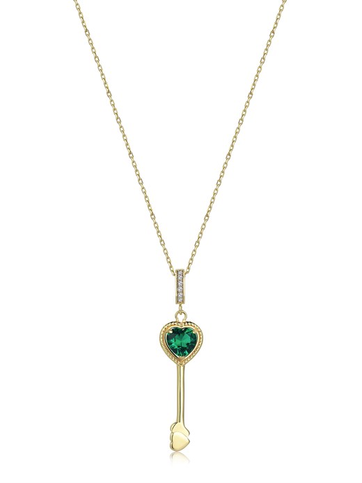 Odda75 Altın Kaplama 925 Ayar Gümüş Odalique Kolye