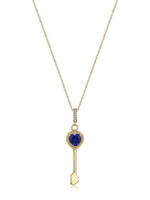 Odda75 Altın Kaplama 925 Ayar Gümüş Odalique Kolye