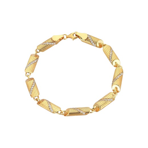 Odda75 Altın Kaplama 925 Ayar Gümüş Pare Bilezik