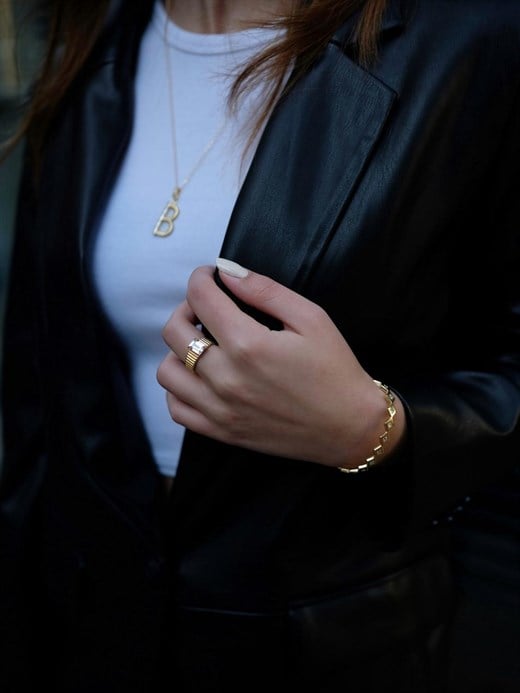 Odda75 Altın Kaplama 925 Ayar Gümüş Rüya Yüzük